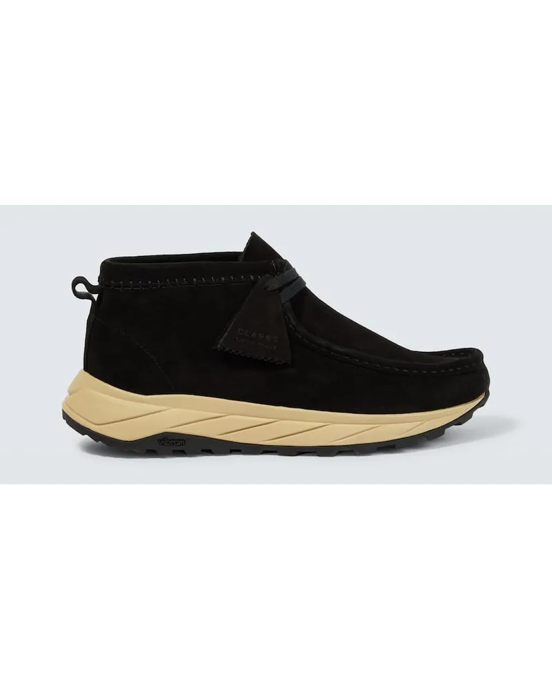 Clarks Sneakers Wallabee Eden aus Veloursleder Schwarz