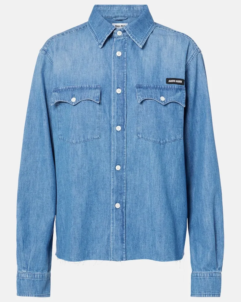 Miu Miu Jeanshemd Blau