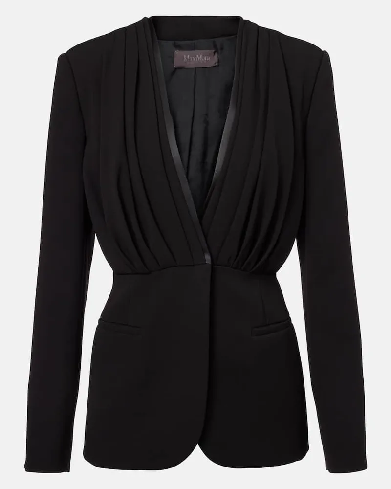 Max Mara Jacke Gradi aus Crêpe Schwarz