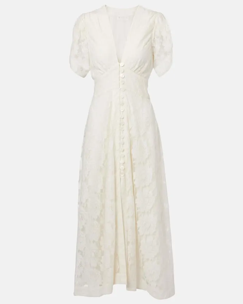 RIXO Maxikleid Novara aus Spitze Weiß