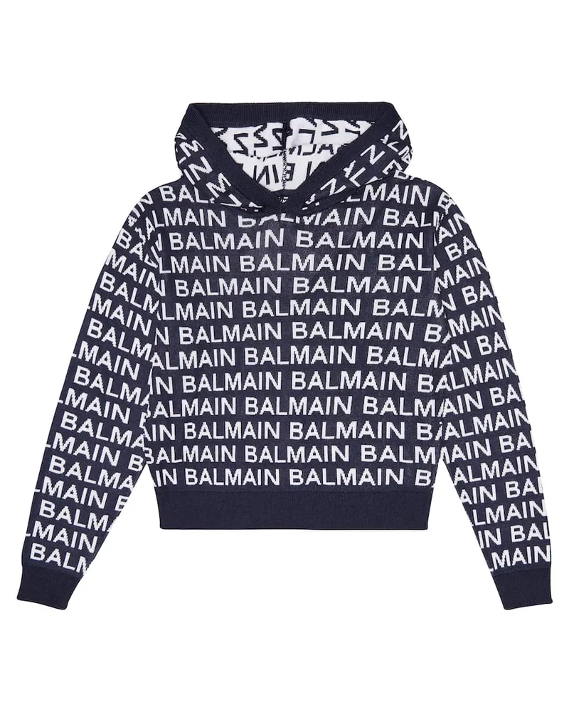 Balmain Hoodie aus einem Baumwollgemisch Multicolor