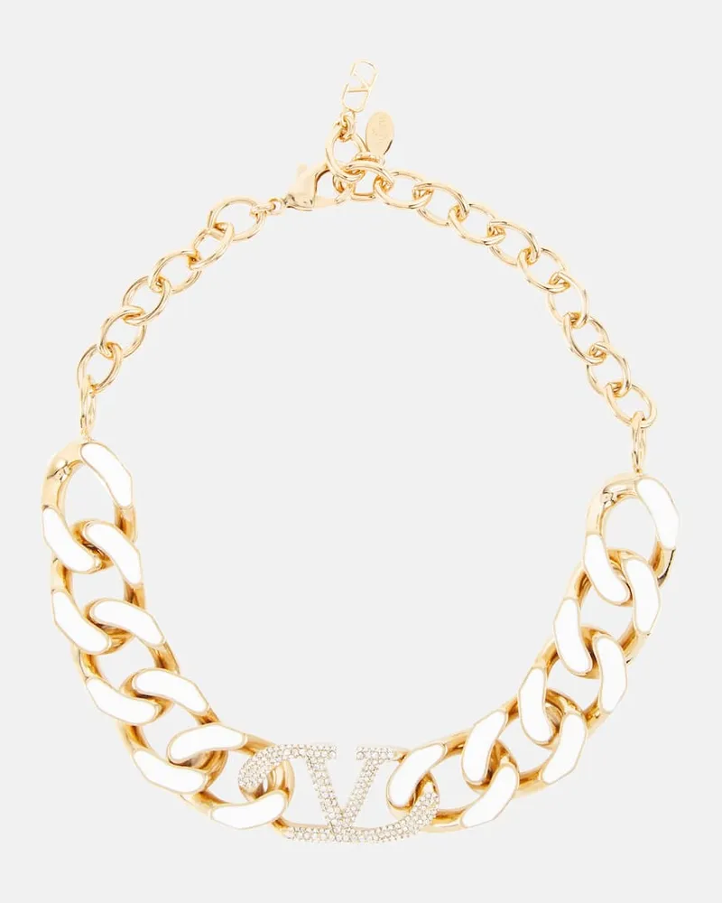 Valentino Garavani Verzierter Choker VLogo Weiß