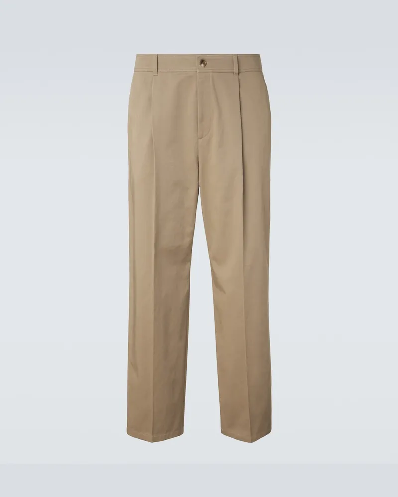 Valentino Garavani Gerade Hose aus Baumwolle Beige