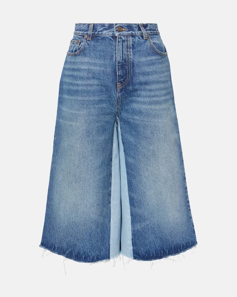 Chloé Chloé High-Rise Culottes aus Denim Blau