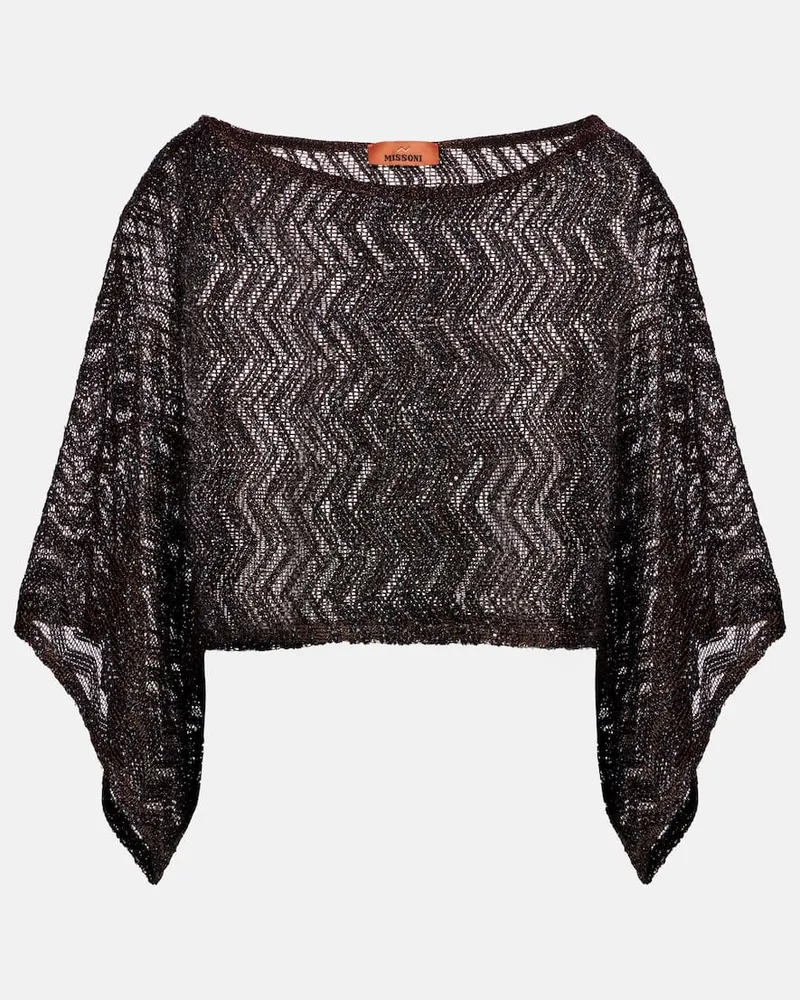 Missoni Top mit Pailletten Braun