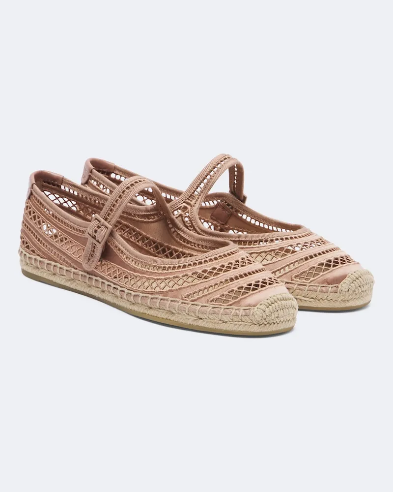 Tory Burch Espadrilles Mary Jane aus Satin Rosa