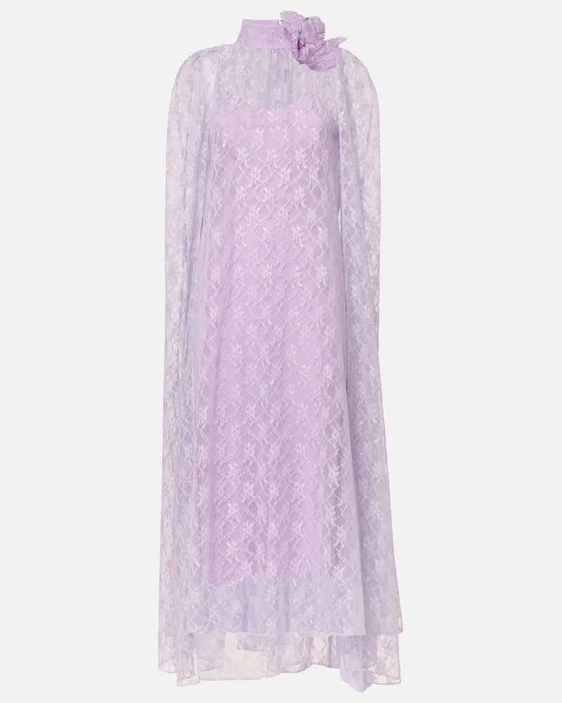 Rodarte Midikleid aus Spitze Violett