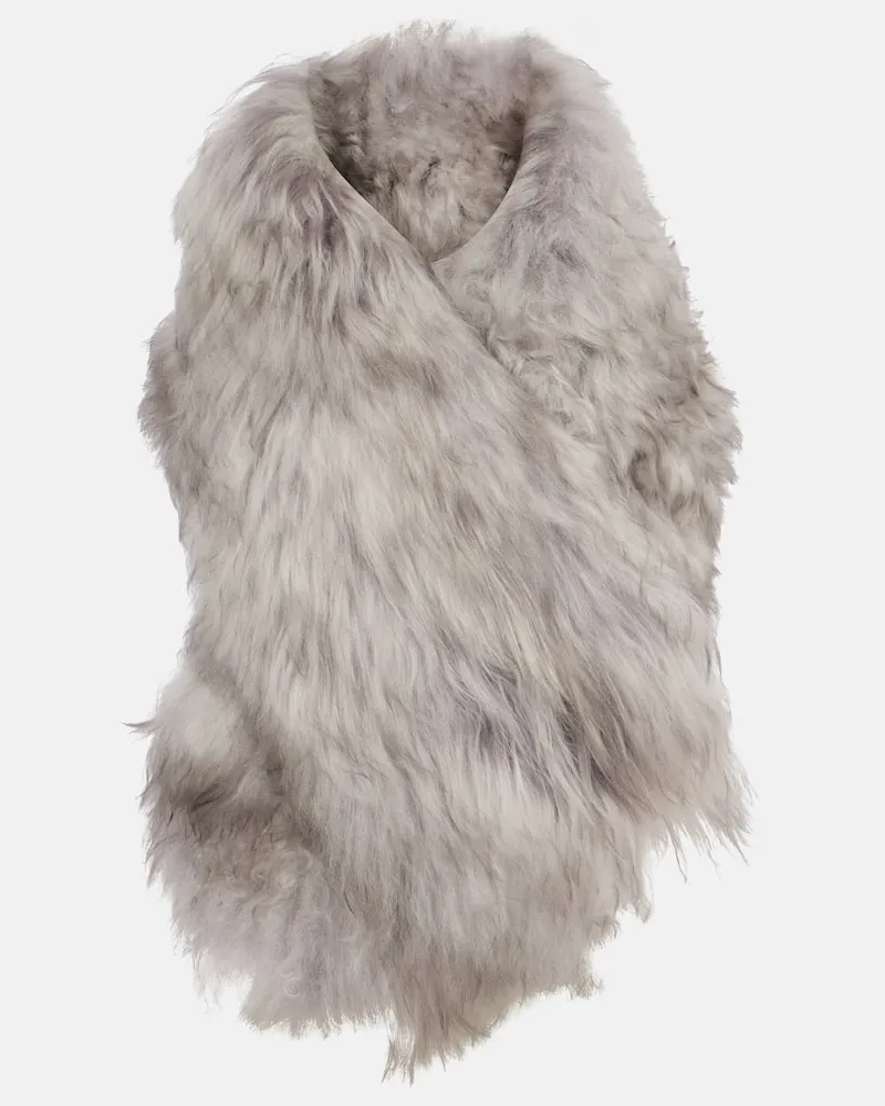 Alaïa Alaïa Schal aus Shearling Grau