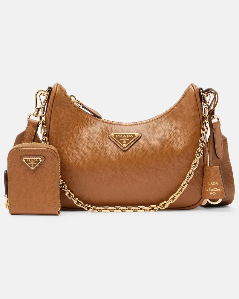 Prada Schultertasche Re-Edition 2005 Small Beige