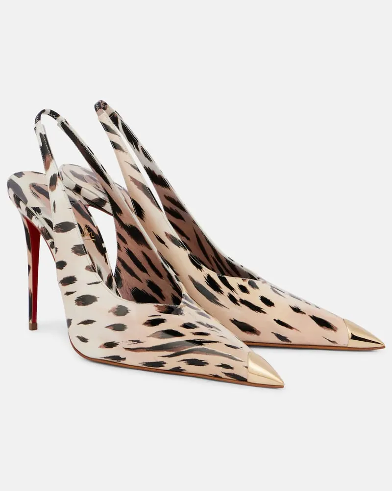 Christian Louboutin Slingback-Pumps Katissima aus Lackleder Beige