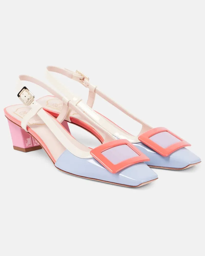 Roger Vivier Slingback-Pumps Belle Vivier aus Lackleder Multicolor