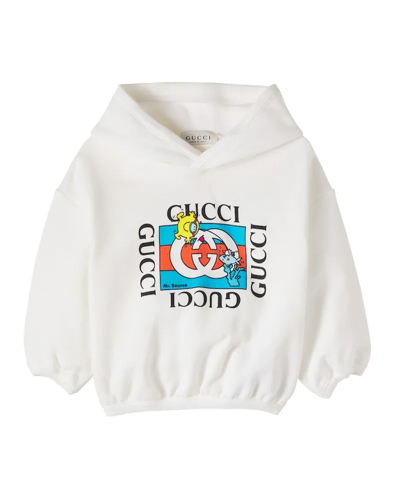 Gucci Baby X Mr. Men Little Miss Hoodie aus Baumwolle Weiß