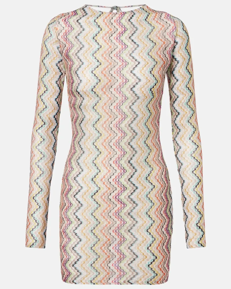 Missoni Minikleid aus Häkelstrick Multicolor