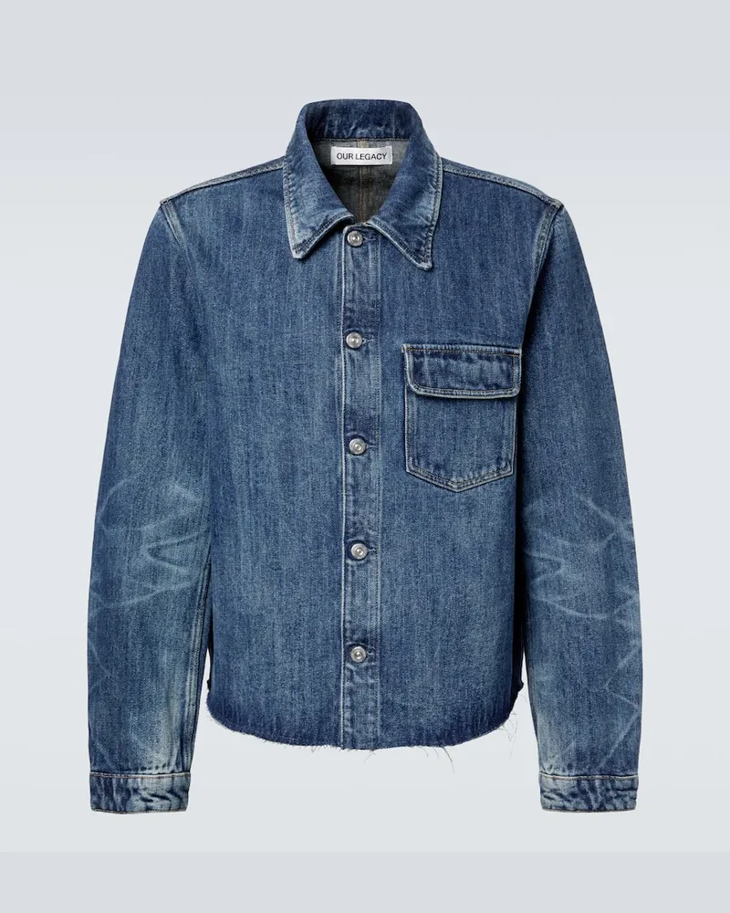 Our Legacy Jeansjacke Cut Rebirth Blau
