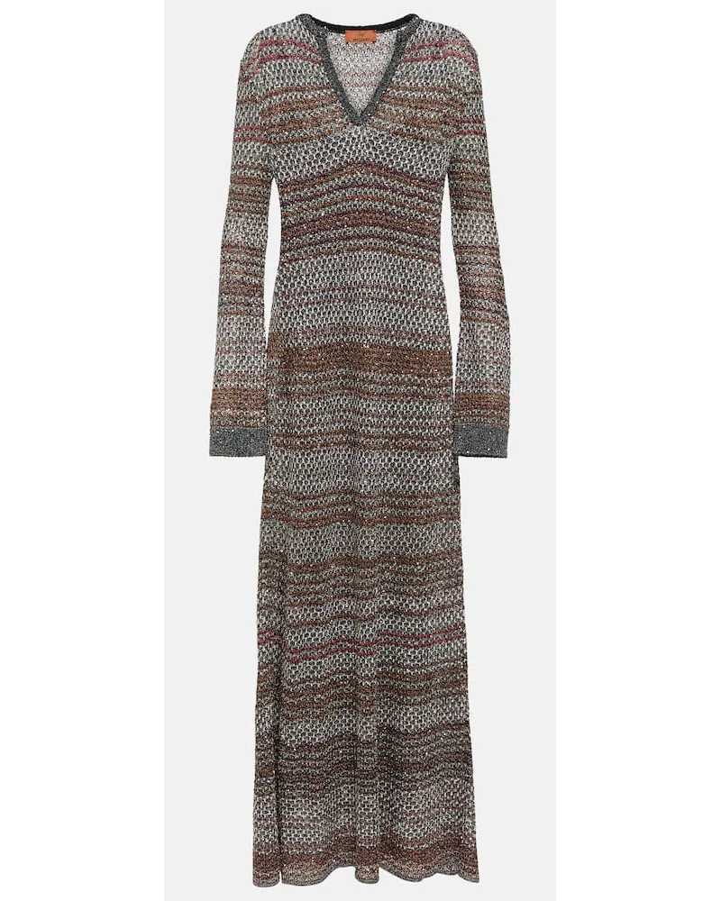 Missoni Maxikleid aus Häkelstrick Multicolor