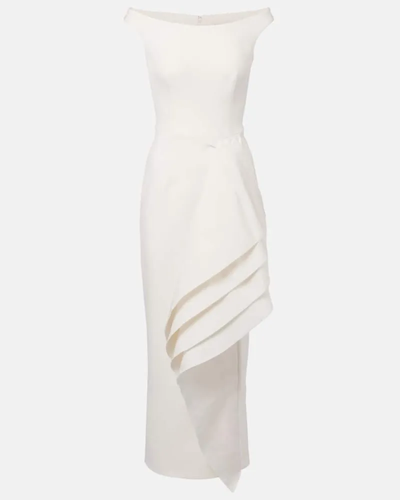Safiyaa Midikleid Bree Weiß
