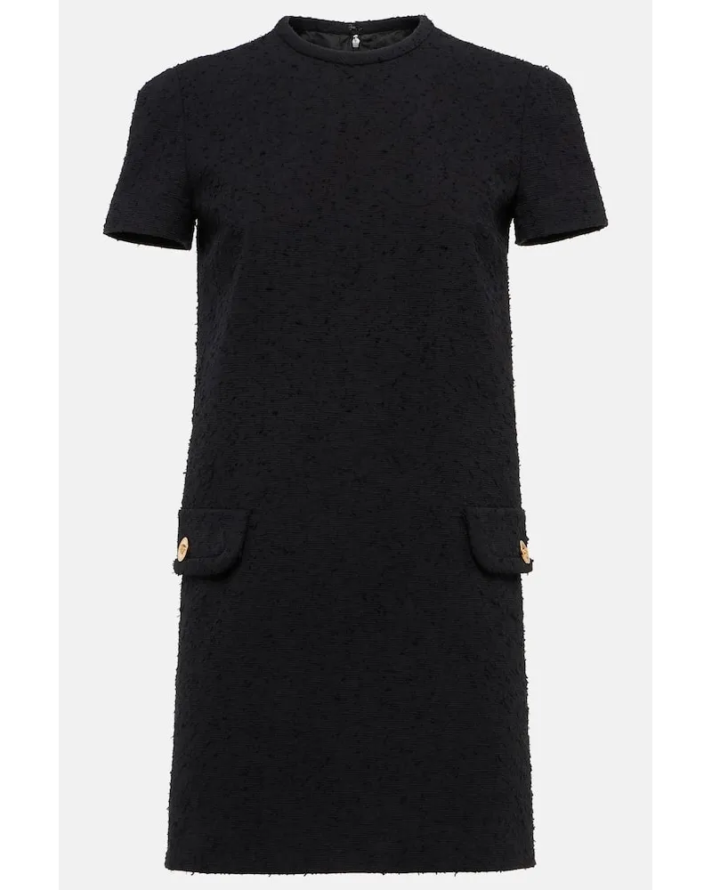 Versace Minikleid aus Tweed Schwarz