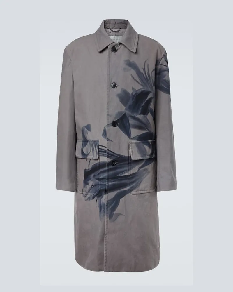 Dries van Noten Trenchcoat Randale aus Baumwolle Grau