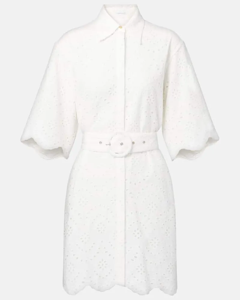 Poupette St Barth Minikleid Elis aus Baumwolle Weiß