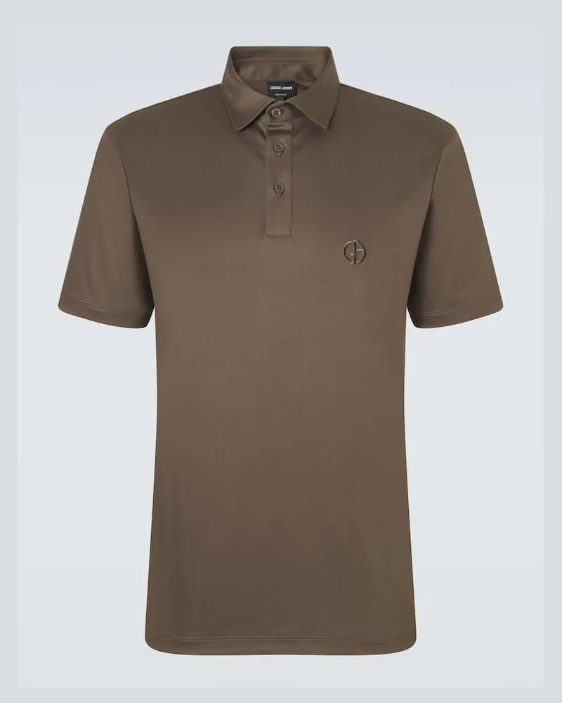 Giorgio Armani Polohemd aus Baumwolle Braun