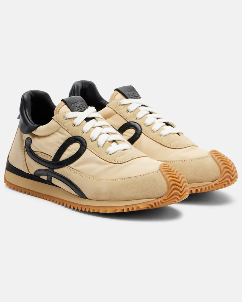 Loewe Sneakers Flow Runner 2.0 mit Veloursleder Beige