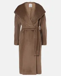 Max Mara Mantel Eliana aus Alpakawolle und Wolle Beige