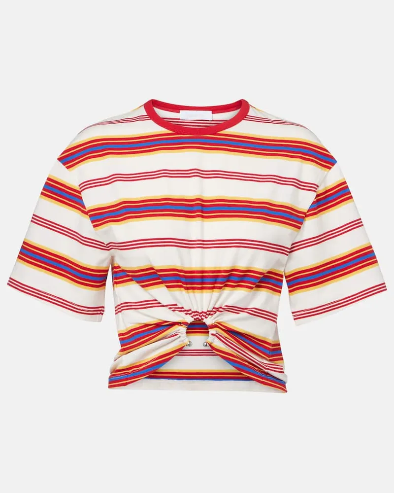 Paco Rabanne Top aus einem Baumwollgemisch Rot