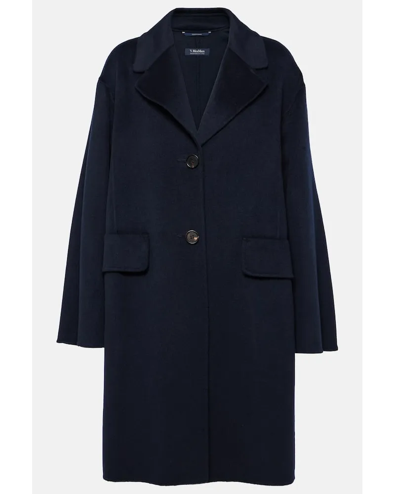 Max Mara Mantel aus Schurwolle Blau