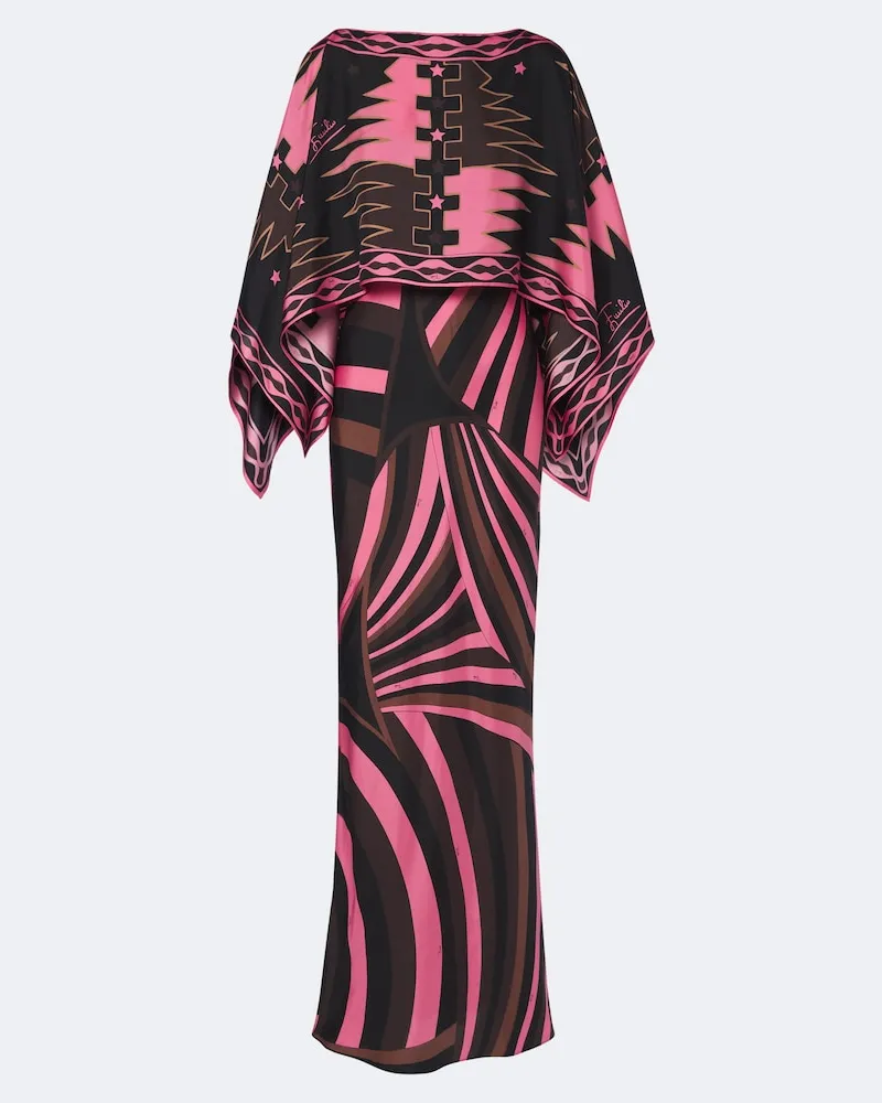 Emilio Pucci Robe Iride aus Seiden-Twill Multicolor