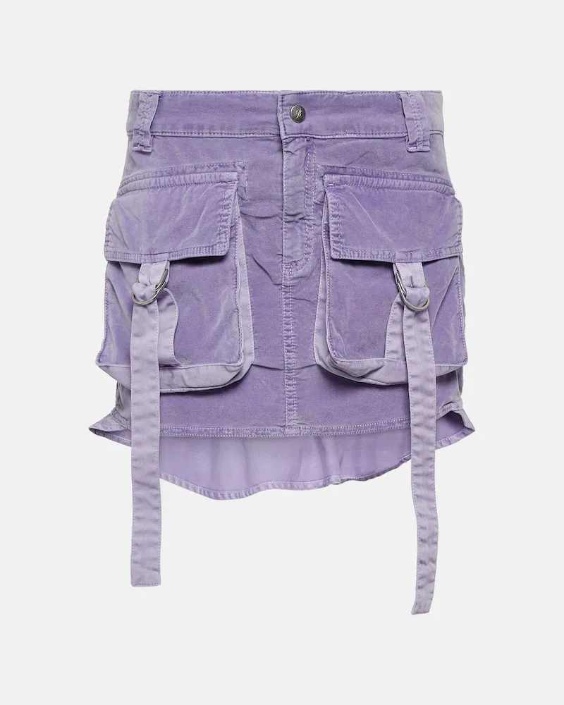 Blumarine Minirock aus Samt Violett