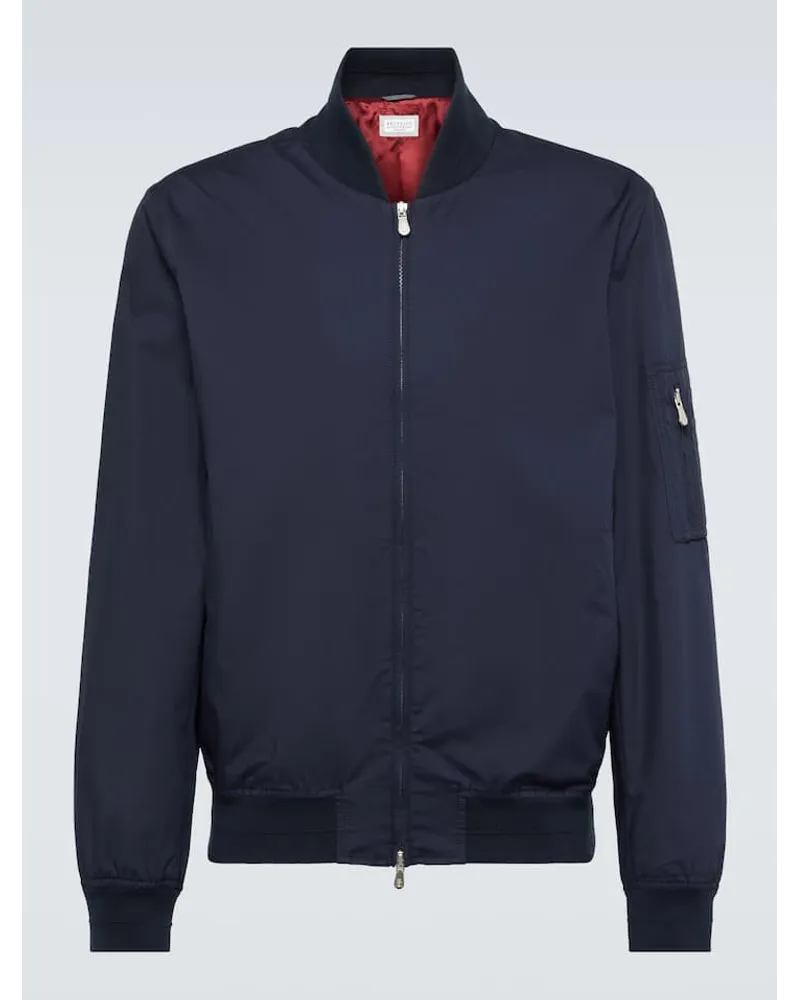 Brunello Cucinelli Bomberjacke Blau