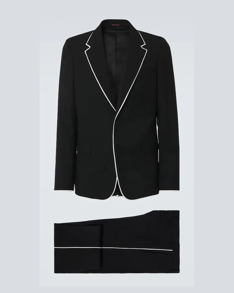 Gucci Anzug aus Woll-Gabardine Schwarz
