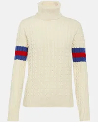 Gucci Rollkragenpullover aus Wolle und Kaschmir Weiss