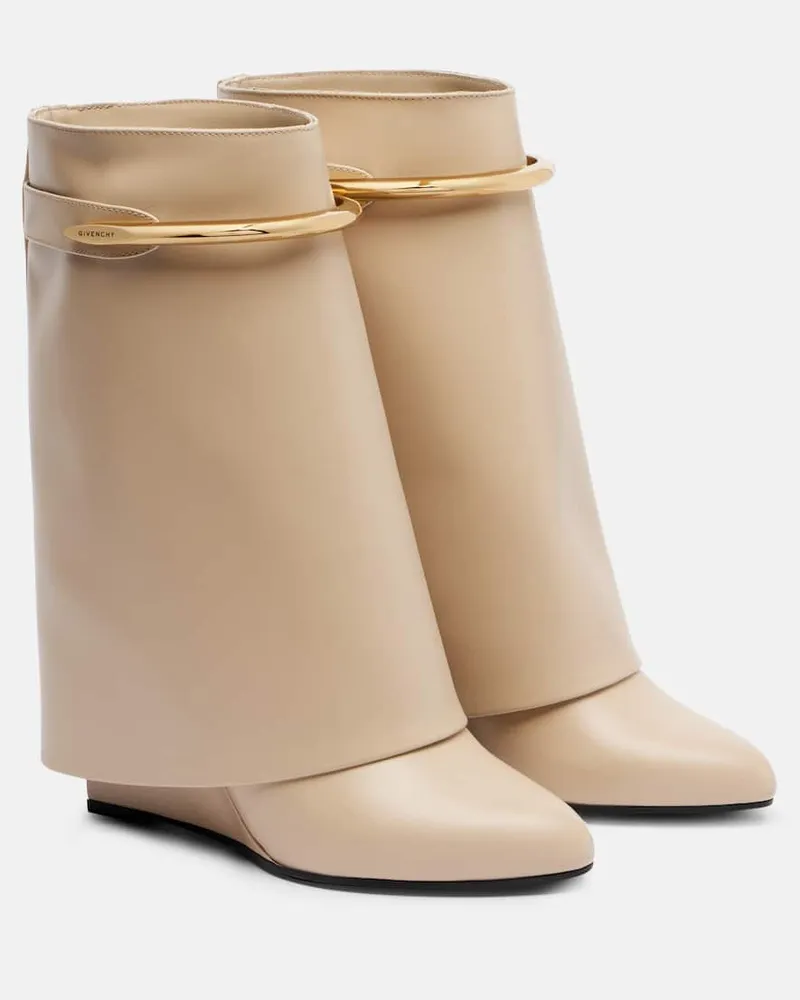 Givenchy Stiefel Shark aus Leder Beige