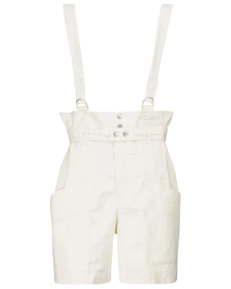 Isabel Marant Shorts Effie aus Leinen und Baumwolle Weiß