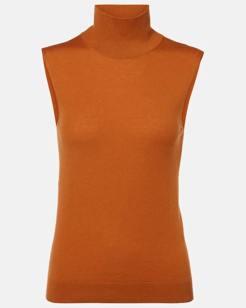 Loro Piana Top aus Kaschmir Orange