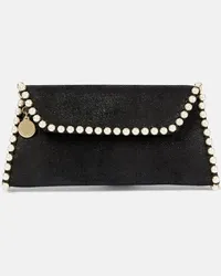 Stella McCartney Verzierte Clutch Falabella Schwarz