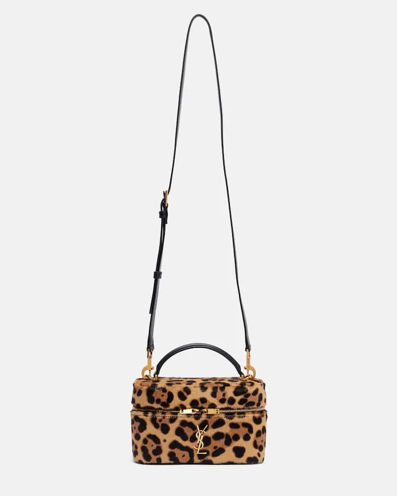Saint Laurent Schultertasche Gaby aus Kalbshaar Braun