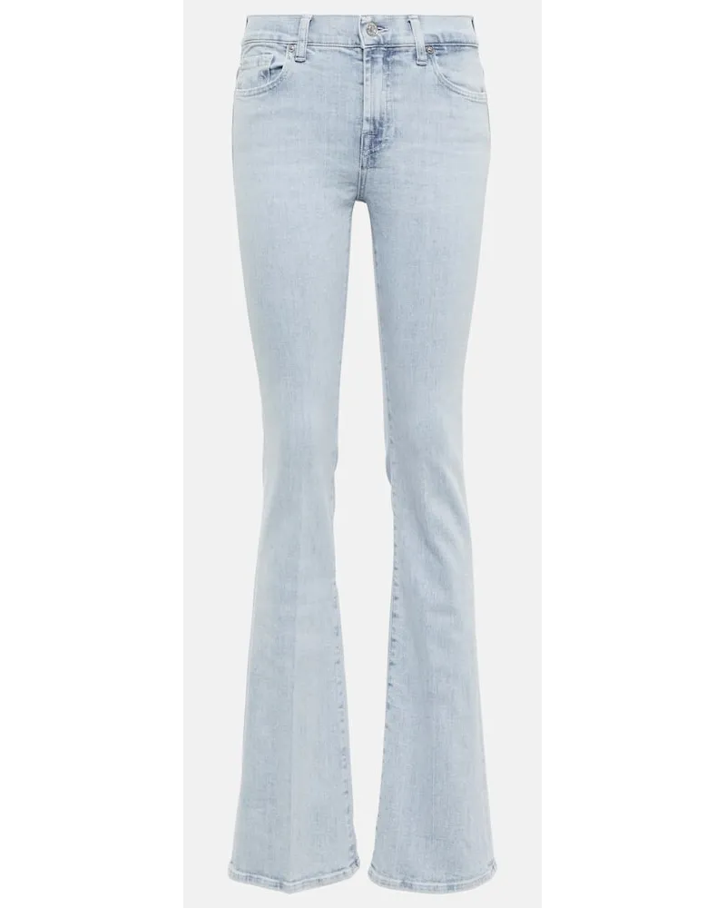 7 for all mankind Mid-Rise Boot-Cut Jeans Blau