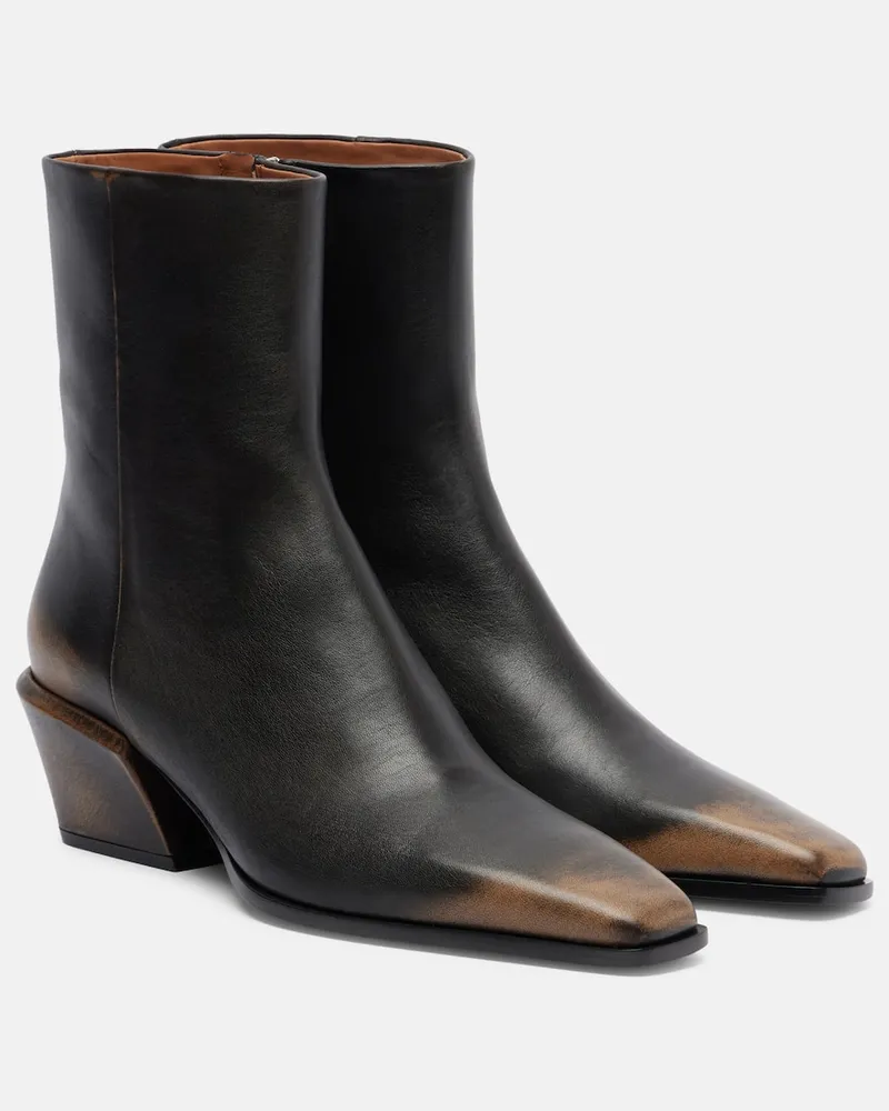 Paris Texas Ankle Boots Bettina 50 aus Leder Schwarz