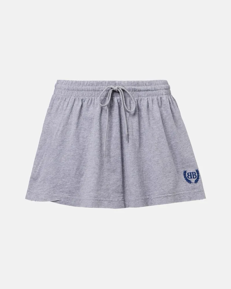 Balenciaga Minirock Laurel aus Baumwoll-Jersey Grau