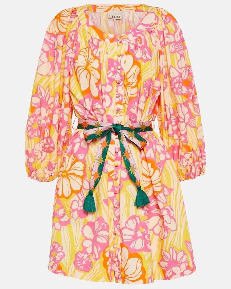 ALEMAIS Alémais Minikleid aus Baumwolle Multicolor