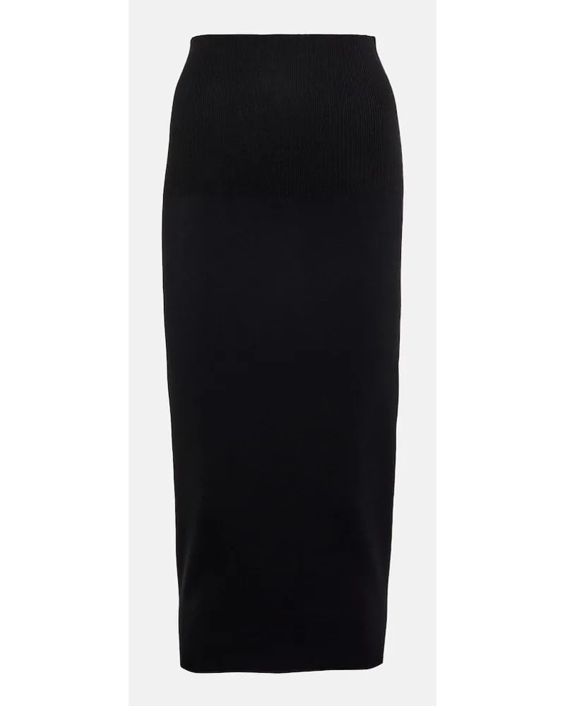 Victoria Beckham Midirock Body aus Strick Schwarz