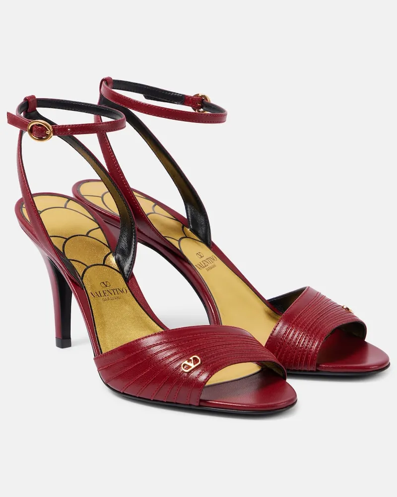Valentino Garavani Sandalen Ladycrush 85 aus Leder Rot