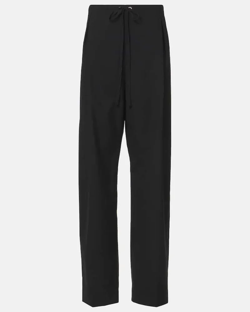 KHAITE Weite Hose Trenton aus Wolle Schwarz