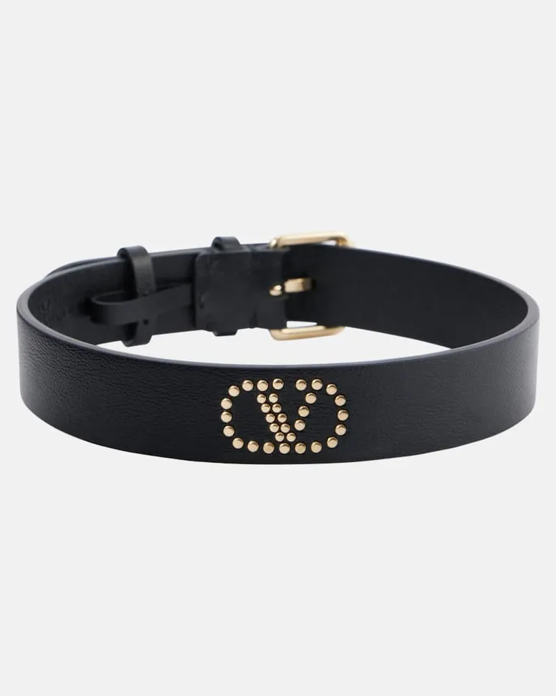 Valentino Garavani Choker VLogo Signature aus Leder Schwarz