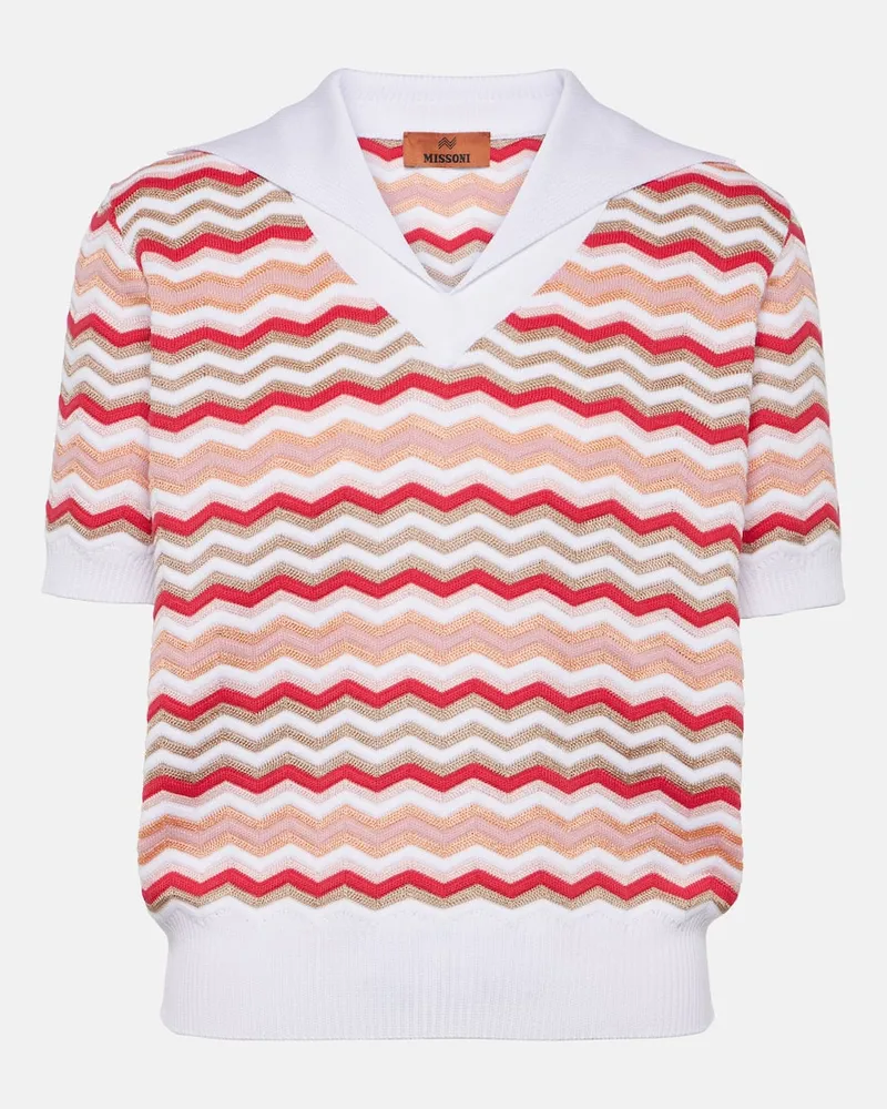 Missoni Top aus Häkelstrick Multicolor