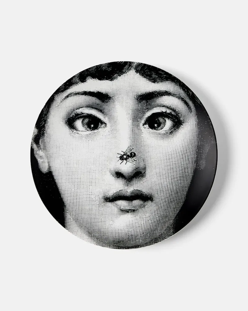 Fornasetti Wandteller Tema E Variazioni Nr. 363 Schwarz