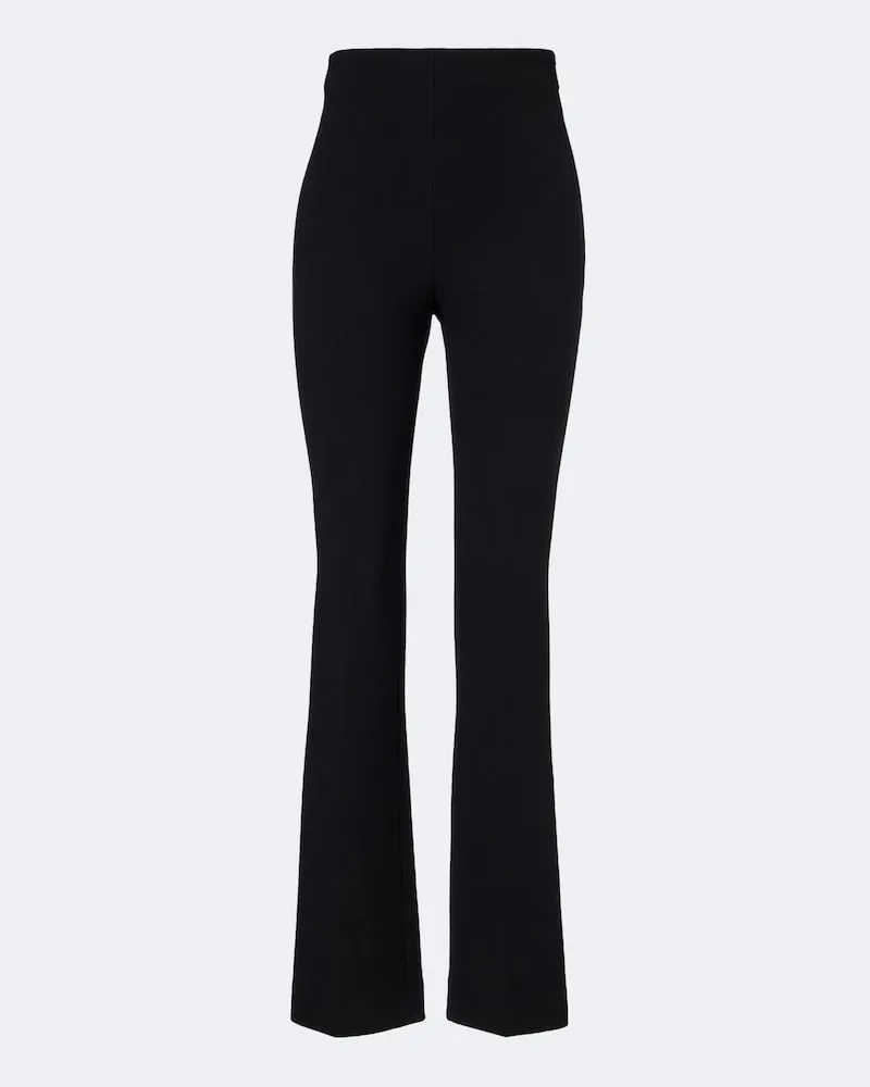 The Row Gerade Hose Emin aus einem Wollgemisch Schwarz