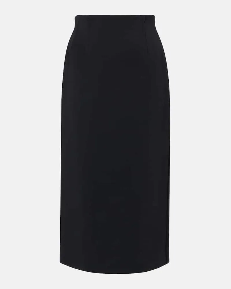 Max Mara Bleistiftrock Pece aus Crêpe Schwarz